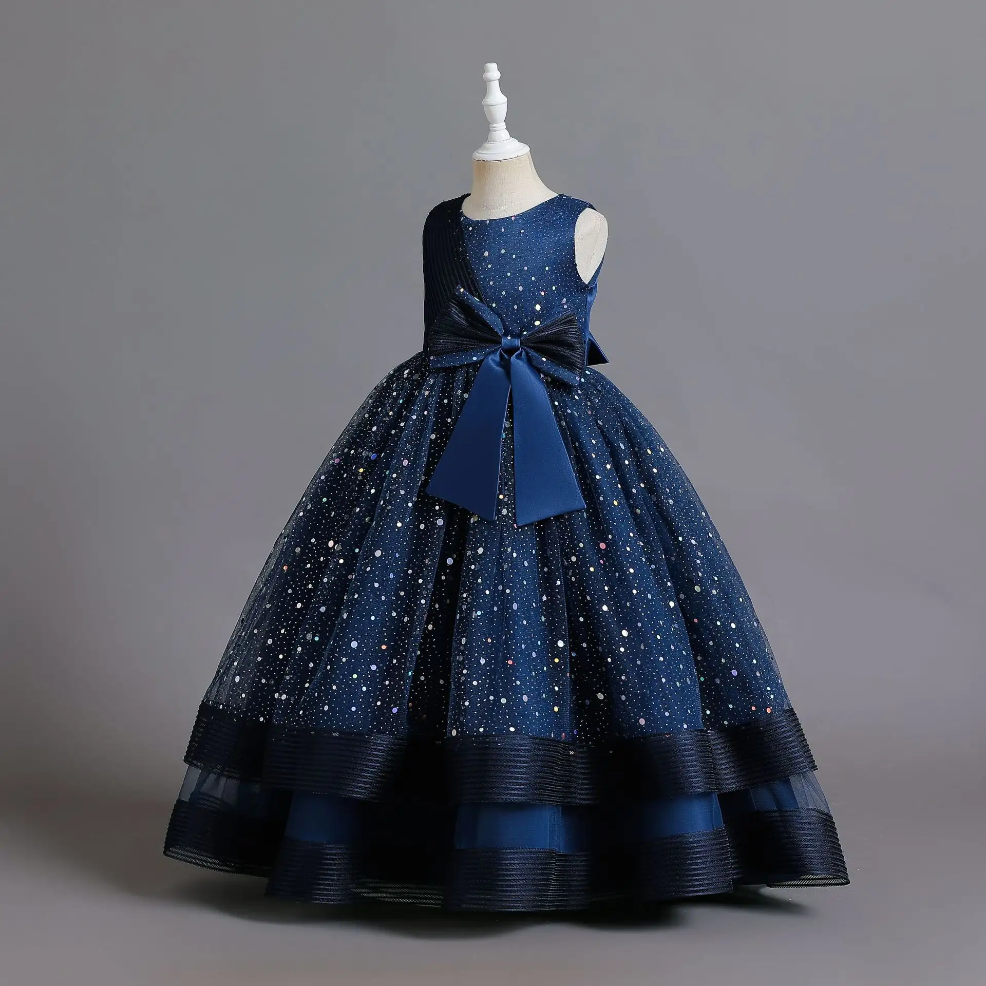 2022 belle fille nouveau Design fantaisie fleurs robe enfants vêtements modernes enfants fête porter robe