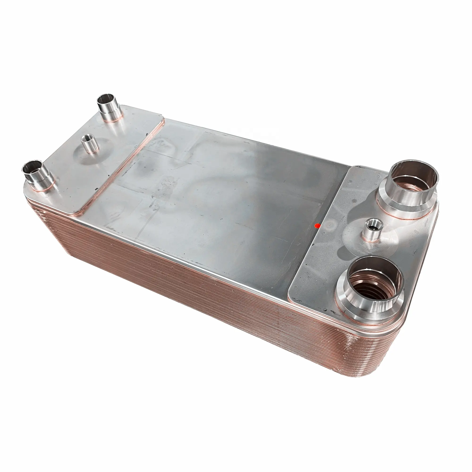 Efisiensi Tinggi Brazed Plate Heat Exchanr HBL210 AC500 Plate Chiller untuk Evaporator Chiller