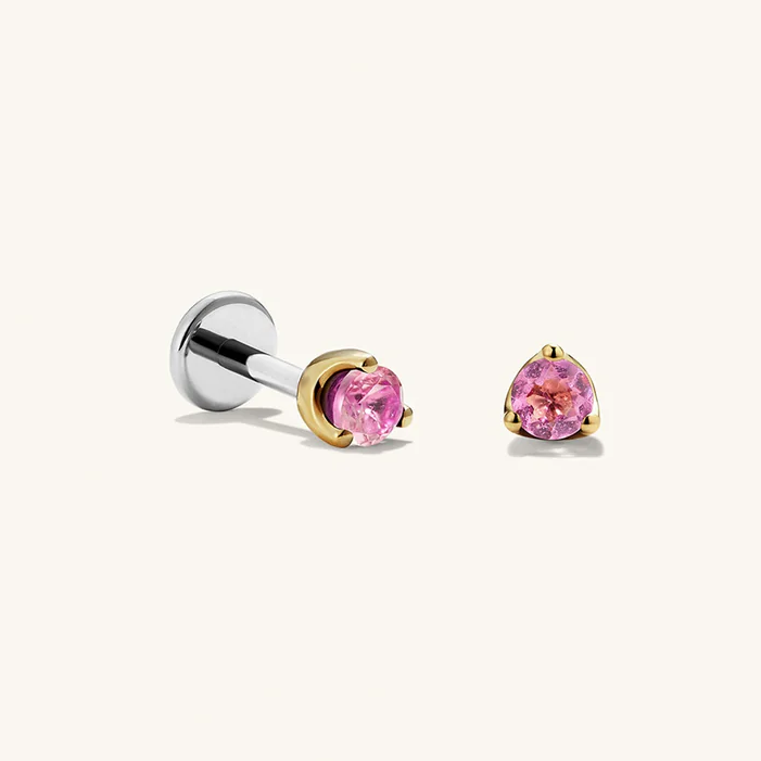 18k gold + white gold pink Oct