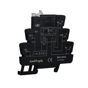Indicador LED de 6,4mm de ancho, interfaz delgada, relé de estado sólido, Control de CC, entrada de CA 5VDC, salida de 2A/24-240VAC, PCB inteligente, SSR, relé + Base - Product Image 2