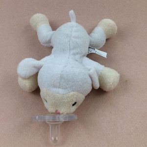 天然橡胶婴儿奶嘴填充绵羊pp棉填充动物毛绒玩具 - Product Image 1