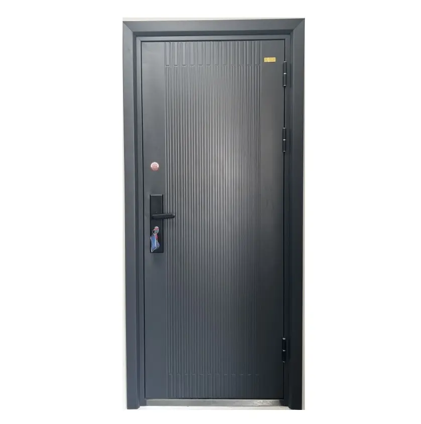Porte en métal de sécurité moderne en acier à bas prix porte pivotante résidentielle appartement maison blindée porte d'entrée principale porte d'entrée