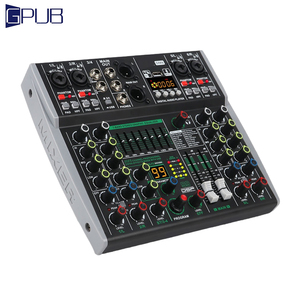 Xtuga <strong>6</strong> Channel <strong>Audio</strong> Mixer Portable Sound Mixing Console USB <strong>Interface</strong> Computer <strong>Input</strong> 48V Phantom Monitor <strong>Audio</strong> Recording - Product Image 1