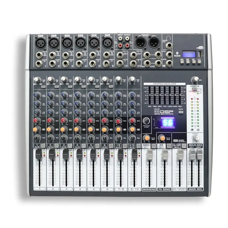 E 10P 7-Band Grafische Equalizer 99dsp 10 Kanaals Power Mixer