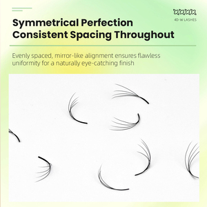 ขนตาปลอมแบบธรรมชาติ 4 มิติ ขนาดเล็กพิเศษ 0.07 มม. พร้อมการจัดระยะห่างที่สมมาตร 8-15 มม. สำหรับต่อขนตา - Product Image 4