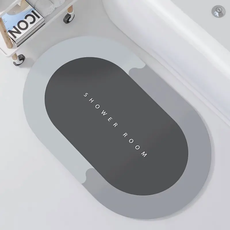 İskandinav tarzı yumuşak oval dikdörtgen yastık su emici halı çabuk kuruyan tuvalet kat banyo paspas anti kayma diyatomit banyo mat