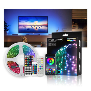 USBLEDストリップRGB変更可能フレキシブルLEDライトDC5V5050 30LED/m BTAPPミュージックコントロールLEDテープ (テレビ背景照明用) - Product Image 1
