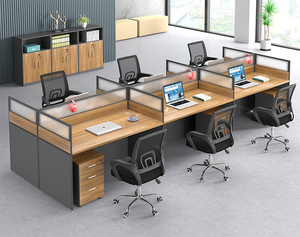 Partición Modular con mesa de trabajo 4 en 1, escritorio de oficina para 4 personas - Product Image 2