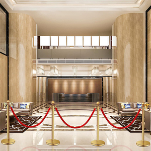 Thép không gỉ 304 <span class=keywords><strong>stanchion</strong></span> với kết thúc vàng và dịch vụ hàn dây nhung 1.5m để kiểm soát đám đông sự kiện - Product Image 6