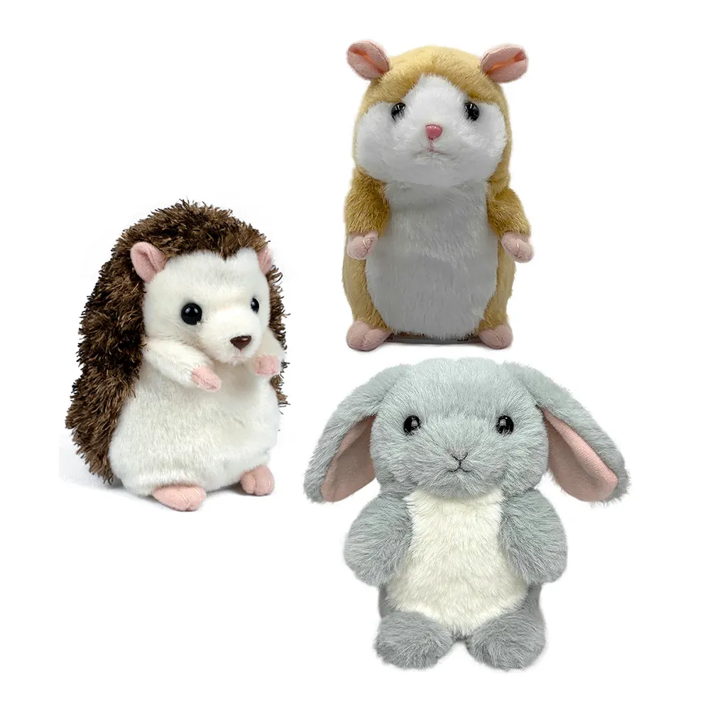 Adorabile coniglietto peluche bambola di coniglio di Pasqua che parla con piccoli giocattoli elettronici di peluche