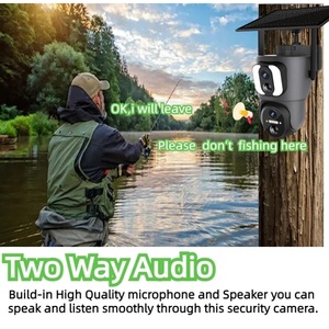6MP Dual-Screen Preview Solar <strong>Camera</strong> Low Power PIR <strong>Sensor</strong> Dual Lens Security PTZ WIFI IP CCTV <strong>with</strong> 4G Sim Card Solar <strong>Camera</strong> - Product Image 3