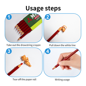 Bút chì màu đỏ thuận tiện và an toàn không cần mài bằng chì màu nóng Bán bút chì màu - Product Image 6