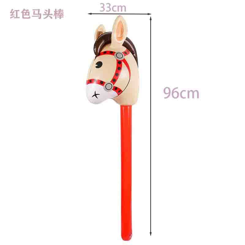 Bâton tête de cheval rouge