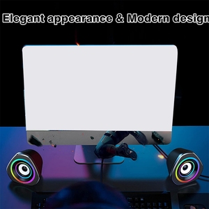 Vofull Modern Design <strong>Computer</strong> Woofer Gaming Speaker LED Light Automated Colour <strong>Cycle</strong> Bass <strong>Computer</strong> Speakers - Product Image 4