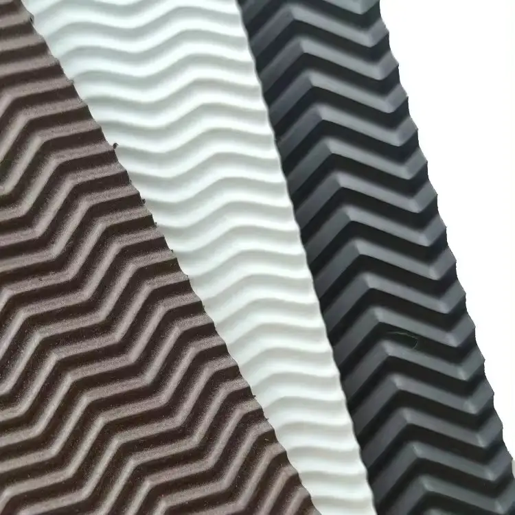 high density 45-50 hardness textured pattern black teak flip flop eva sole sheets
