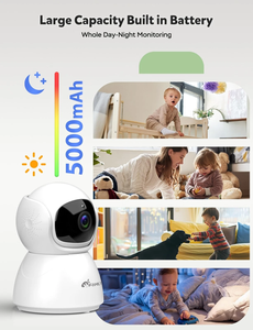 Yeni VB603 Pro 720p bebek izleme monitörü kamera ile kablosuz 5 inç 2.4G iki yönlü konuşma bebek telefonu Cry ses sıcaklık algılama bebek izleme monitörü - Product Image 4