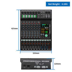 Bluetooth MP3 USB ile profesyonel 8 kanal ses mikseri 2*99 DSP konsolu ses mikseri konsolu - Product Image 6