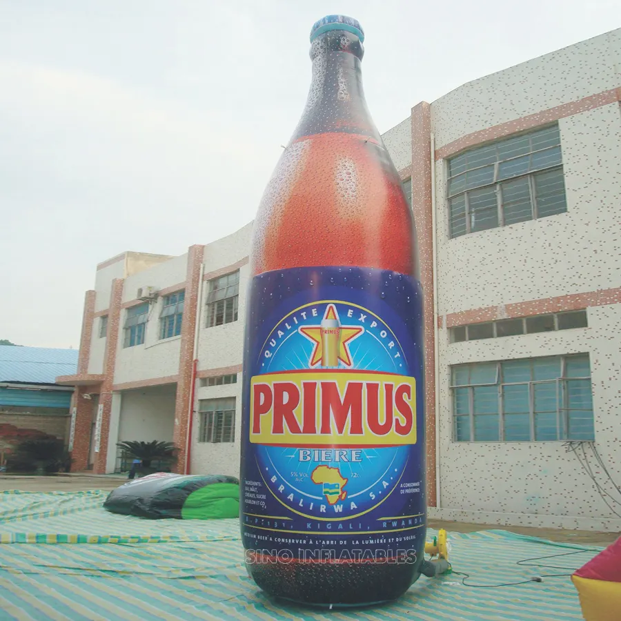8เมตรสูงยักษ์โฆษณาพองขวดเบียร์ที่มีการพิมพ์เต็มรูปแบบสำหรับการส่งเสริมเบียร์ PRIMUS