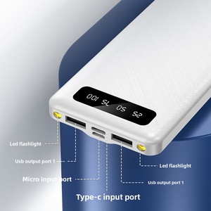High Capacity 10000mAh Power Bank with LED Display Mini Compact Mobile Power Custom Logo Micro USB <strong>Input</strong> 10W <strong>Output</strong> Perfect Gift - Product Image 2