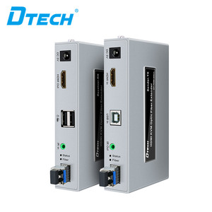 DTECH快速销售20公里HDMI KVM USB扩展器用于光纤超过TCP IP网络协议支持1080P IR HDMI环路