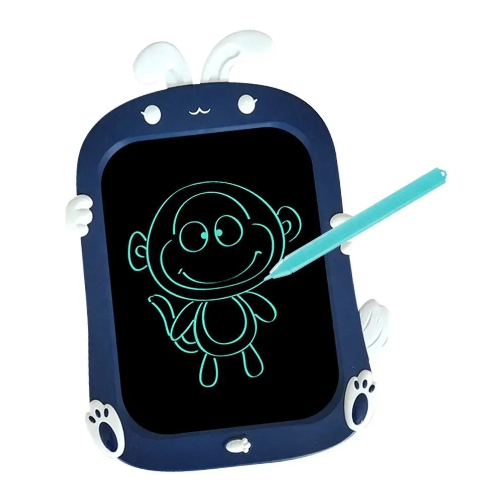 Niños educativos colorido pintura tableta Doodle pad lindo conejo diseño 10 pulgadas LCD tablero de escritura para niños