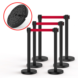 Giao thông đám đông kiểm soát lối đi hàng đợi thảm đỏ nhung dây cực đứng bài hàng rào stanchion - Product Image 3
