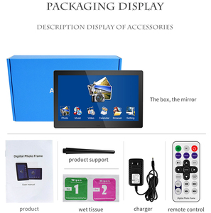 Immagini digitali 10.1 pollici mobile mp4 film visore cornice come giocatore di pubblicità video 720P 360 gradi di rotazione supporto USB/SD card - Product Image 6