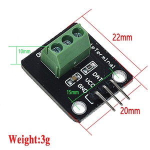 <strong>DS18B20</strong> <strong>Temperature</strong> <strong>Sensor</strong> Module Kit Waterproof 100CM Digital <strong>Sensor</strong> Cable Stainless Steel Probe Terminal Adapter - Product Image 2