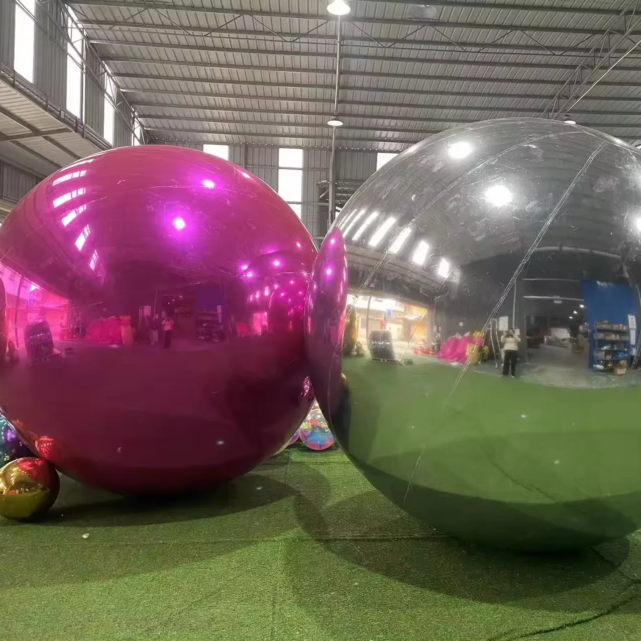 大型イベント装飾PVCフローティングバルーンインフレータブルジャイアントインフレータブルミラーボールスライバーボール