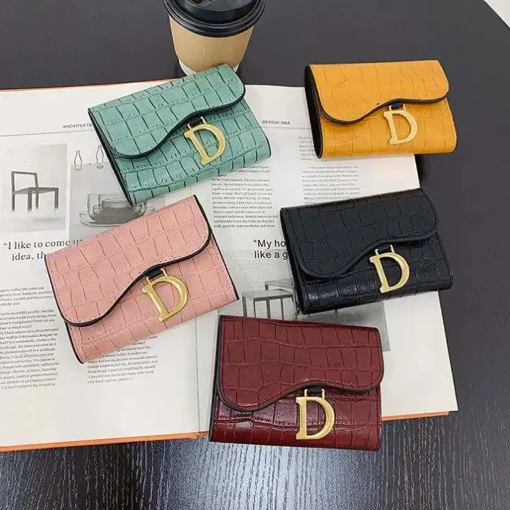 Famoso marchio Designer portafoglio lettera D PU coccodrillo borse per carte di credito modello porta carte di credito borse firmate cinture firmate