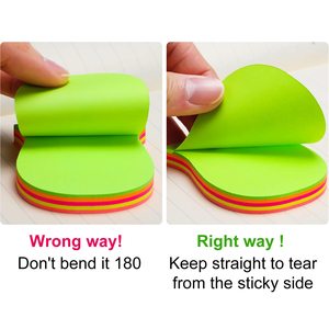 促销彩色礼品商务便签记事本心形定制标志印刷便签 - Product Image 2