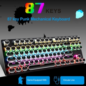 Wired <strong>Keyboard</strong> Green Axis Colorful RGB <strong>Light</strong> Color 87 <strong>Key</strong> USB Punk Gaming Mechanical <strong>Keyboard</strong> for Desktop <strong>Computer</strong> <strong>Keyboard</strong> - Product Image 2