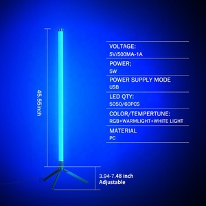 <strong>T8</strong> <strong>Led</strong> Tube Light Colorful Changing Remote Control RGB Light Tube with Tripod Stand Laser Sword Lightsaber Glow Fluore - Product Image 5