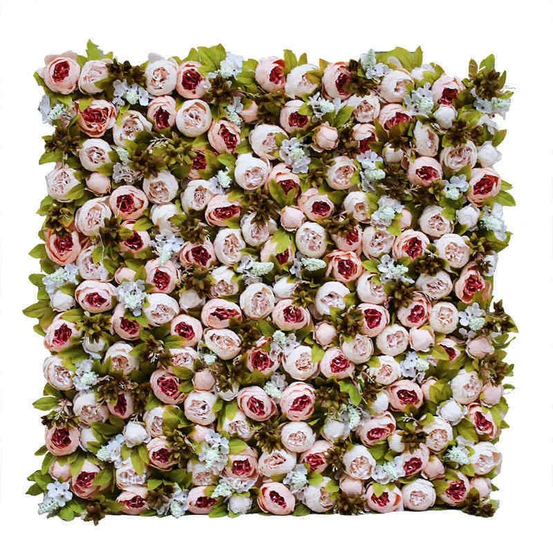 Custom 5D 3D Flowerwall Bianco Rosa Rosso Ombre Roll Up Decorazione di Cerimonia Nuziale Panno di Seta Artificiale Peony Del Fiore della Rosa Della Parete del Pannello sfondo