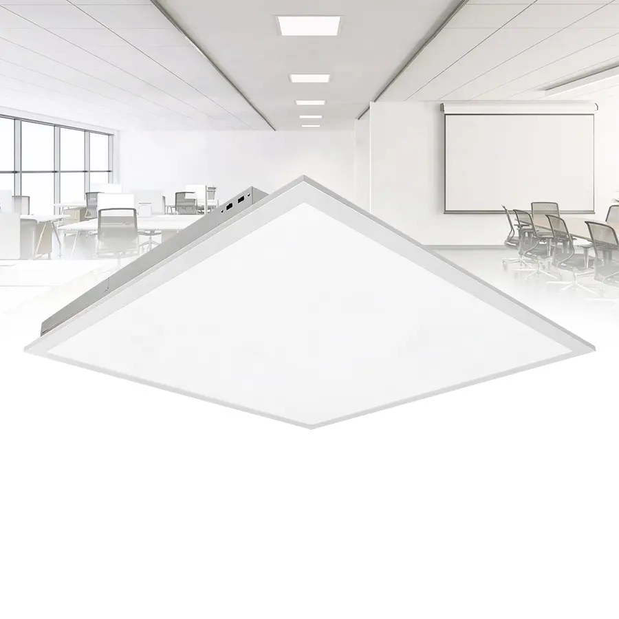 Lampu Panel Led belakang persegi 100-277vac 347vac pemasangan permukaan 2x2ft 1x4ft 2x4ft