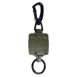 Cao nhiệm vụ 24 \ "dài dây thép hợp kim kẽm Carabiner móc quân đội màu xanh lá cây có thể thu vào Quảng trường huy hiệu Reel huy hiệu chủ & phụ kiện - Product Image 5
