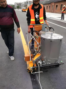 150mmハンドプッシュ熱可塑性ロードマーキングマシン4km/h高速高速道路ラインマーキング中古状態