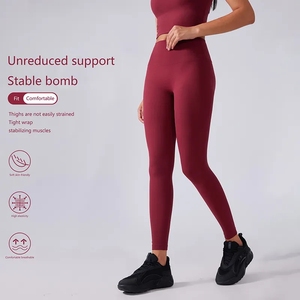 New Nude <strong>Lulu</strong> Yoga Pants for Summer Women's No T High-waist-hip Stretch Fitness Nine-minute Pants GYM <strong>Lulu</strong> Yoga Leggings - Product Image 5