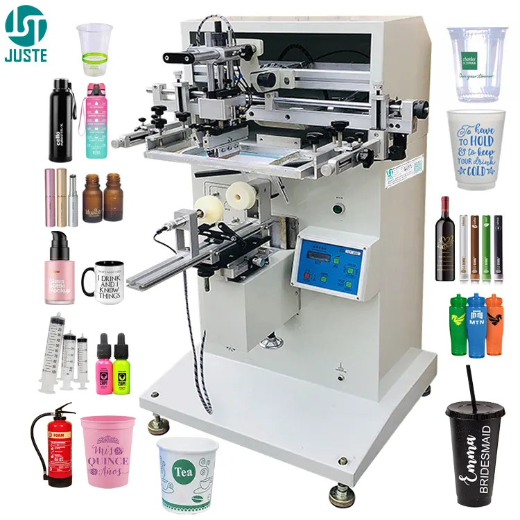 Macchina da stampa serigrafica con logo stampato stampante serigrafica industriale di vendita calda per bottiglia cosmetica di profumo per tubo di carta in plastica