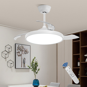 Di alta qualità di colore bianco nero grigio sala da pranzo invisibile telecomando Led Multi funzione luce del ventilatore - Product Image 1