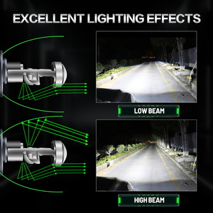 Htp5 H7 Hb3 Hb4 90W süper parlak projektör Led far camı Conversion dönüşüm kiti yüksek/düşük işın H4 Led lamba Canbus hata ücretsiz - Product Image 4