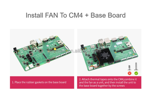 Dissipatore di calore Raspberry Pi CM4 CM4-FAN-3007-B con ventola dissipatore di calore Waveshare CM4-FAN-3007-B modulo di calcolo 4 accessori Raspberry Pi