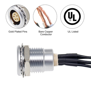 24V Multi core Medical Cable Assembly Edelstahl Material 2P Pins Audio Video Power PCB LED für EEG/EGG für die medizinische Industrie - Product Image 2