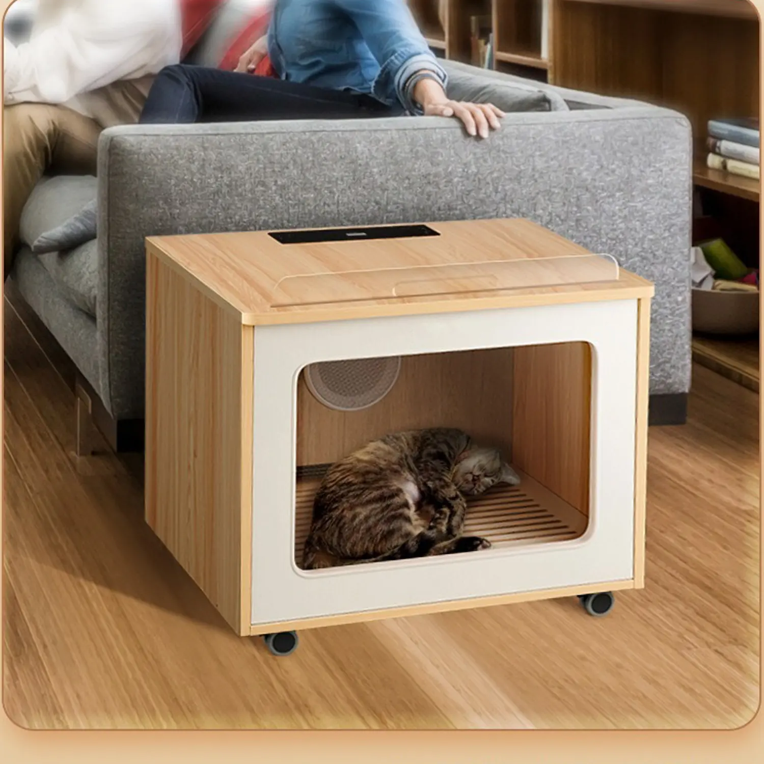 2024 nuovo Design in legno per animali domestici 35L/65L/70L cane e gatto toelettatura e pulizia del prodotto Pet Dryer Box