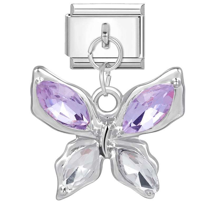 YWXH-31-Fond en acier-papillon violet