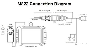 XTOOL M822M821トヨタ用ベンツ用アダプター8AIlキーロストプログラミングはX100PAD3X100MAX用KC501プログラマーで動作する必要があります - Product Image 4