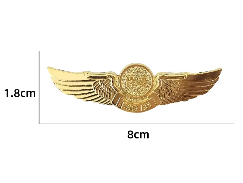 Badge doré 8*1.8cm 1