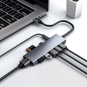 高速で高品質のサポートを備えたタイプCハブアダプター1000MUsb 3.1タイプCから3ポートUsb 3.0Rj45ハブタイプCハブ9in1