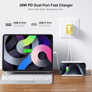 מתאמי כוח רמפה מודגל רמפת יציאות כפול 20w מטען קיר מהיר USB על מטען מגן לנו תקע qc3.0 מטען קיר