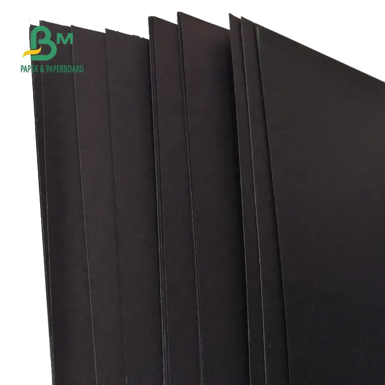 Certificado FSC Lisa negro tablero de papel en la hoja 70*100 cm 110-350gsm
